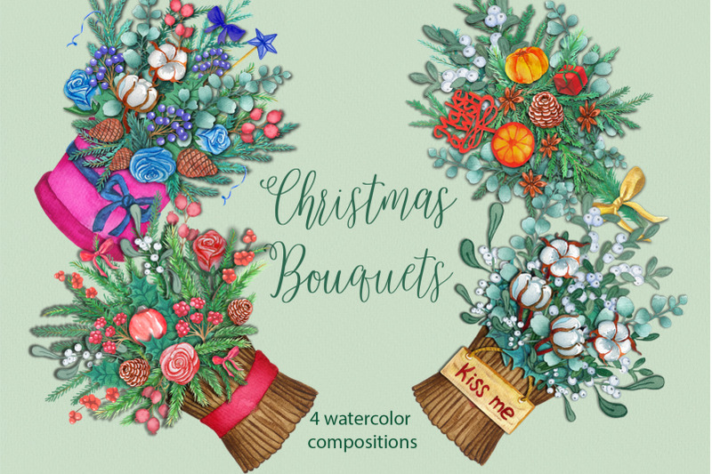 set-of-four-christmas-bouquets