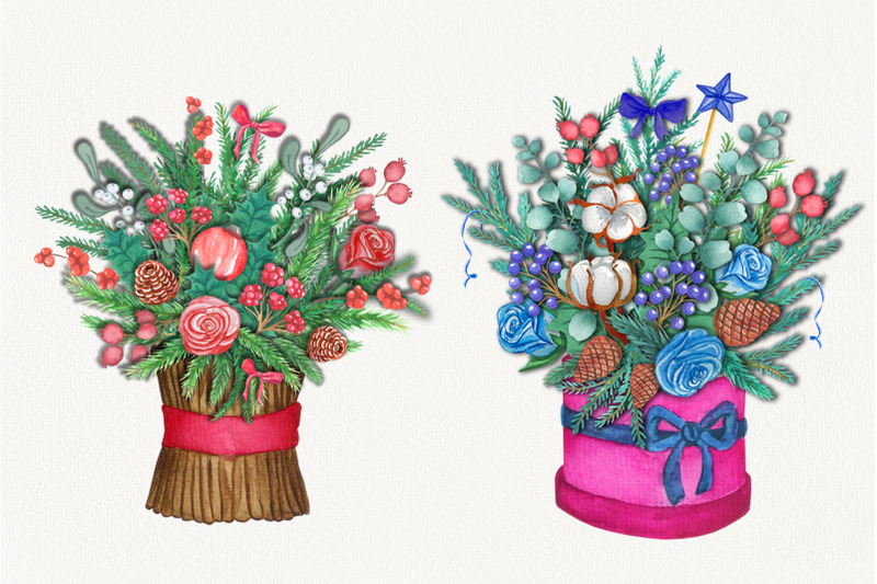 set-of-four-christmas-bouquets