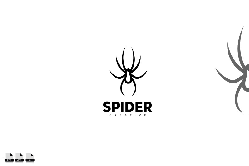 spider-line-logo-design-illustration