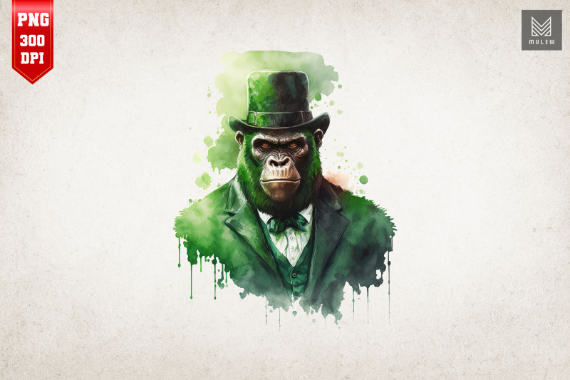 badass-gangster-gorilla-st-patrick-039-s-day