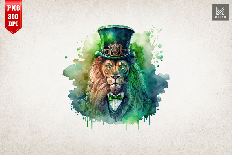 badass-gangster-lion-st-patrick-039-s-day