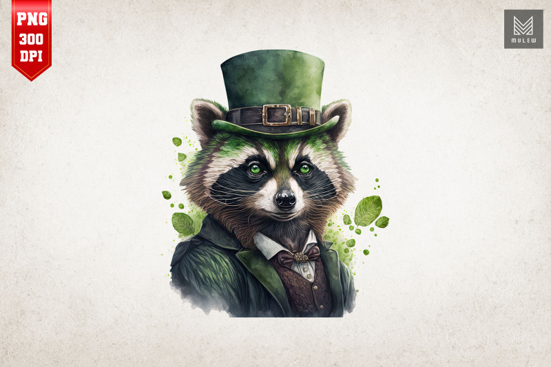 badass-gangster-racoon-st-patrick-039-s-day