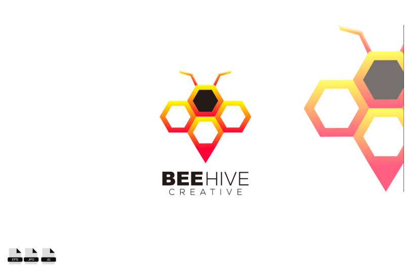 combination-design-bee-with-nest-illustration