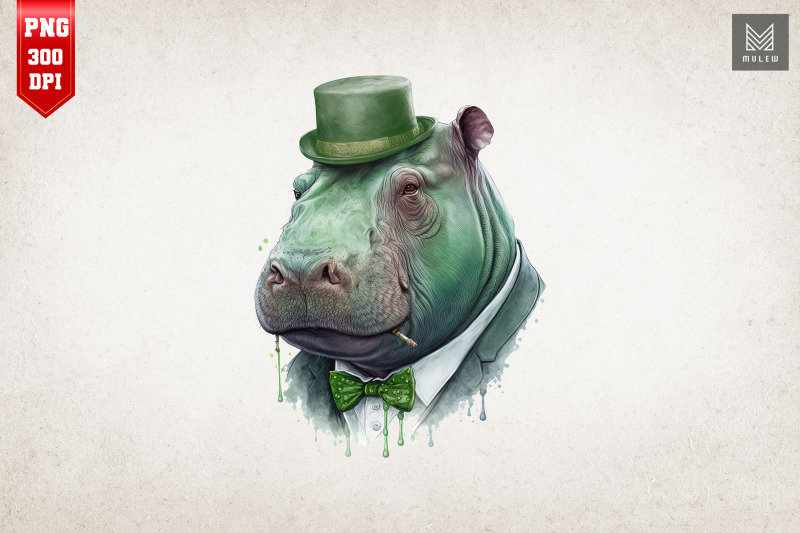 gangster-hippopotamus-st-patrick-039-s-day