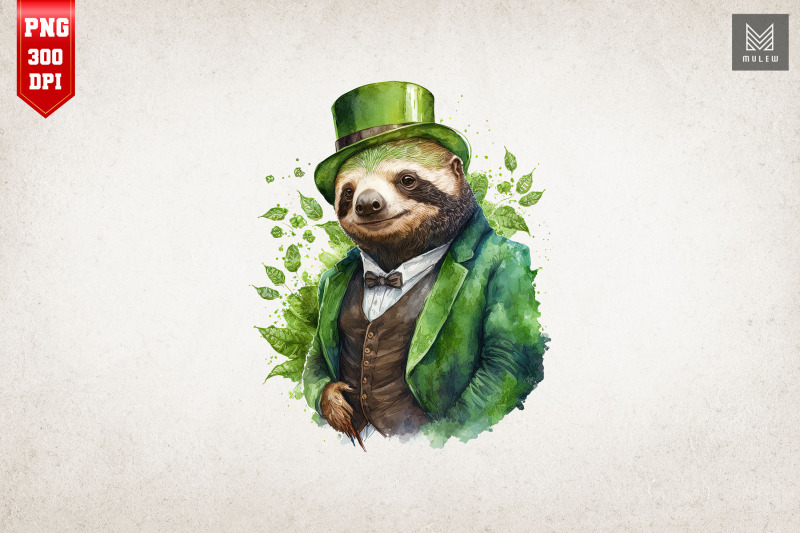 badass-gangster-sloth-st-patrick-039-s-day