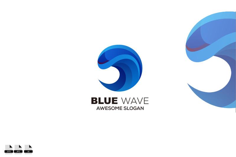 blue-wave-logo-template-with-letter-c-design-colorful