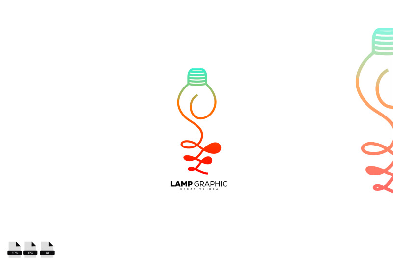 lamp-design-modern-style-logo-line-color