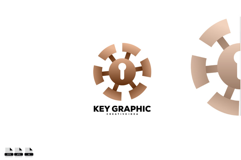 key-logo-gradient-color-illustration-design