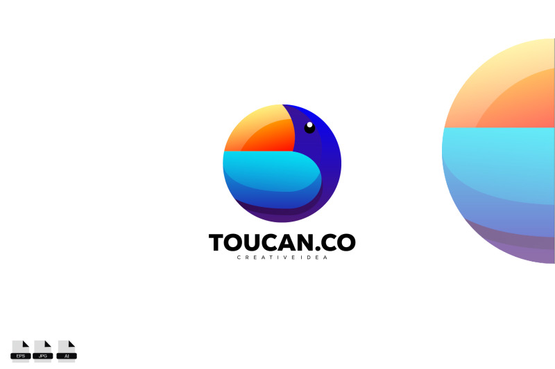 toucan-round-logo-colorful-design-icon-vector