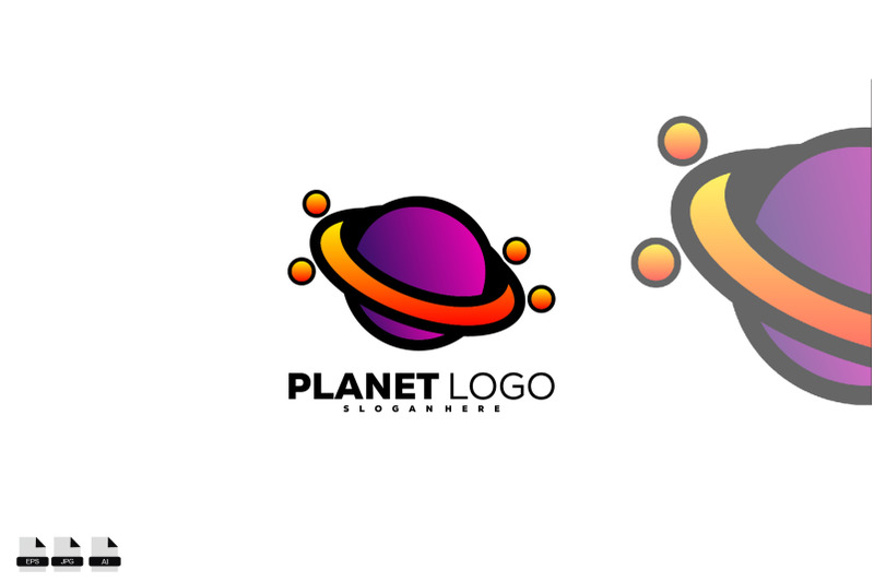 planet-icon-logo-colorful-design-vector