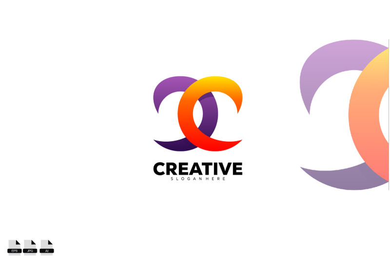 letter-c-logo-abstract-design-gradient-color