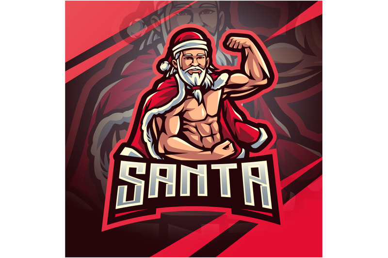 santa-esport-mascot-logo