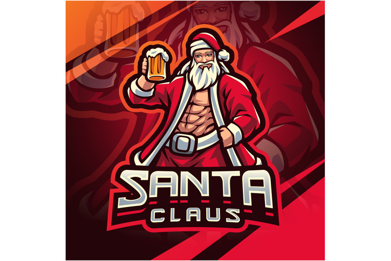 santa-claus-nbsp-esport-mascot-logo