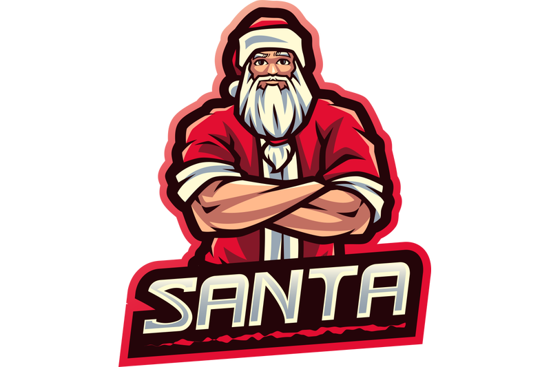 santa-esport-mascot-logo-design