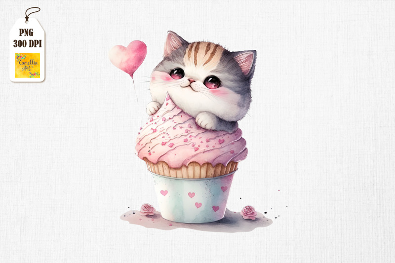 cute-cat-loves-cupcake-valentine-039-s-day