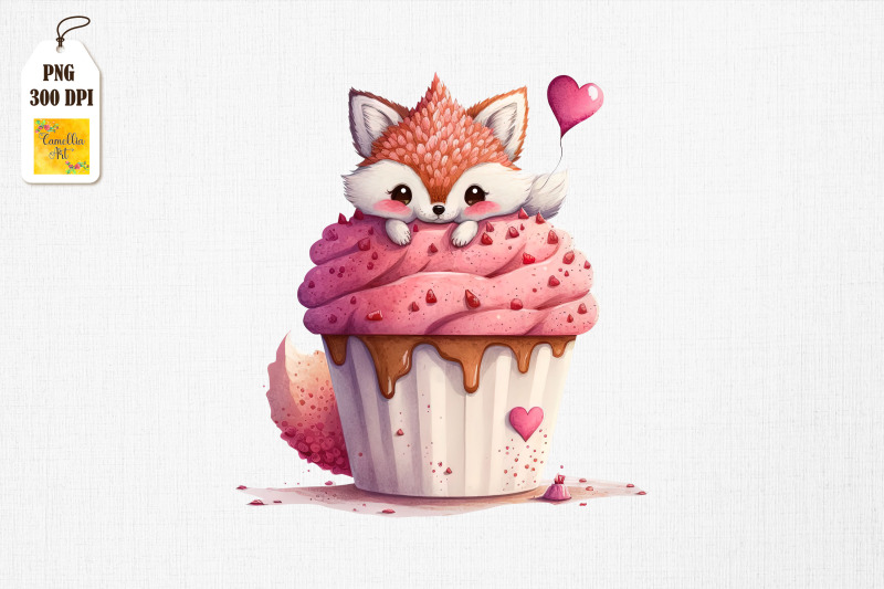 cute-fox-loves-cupcake-valentine-039-s-day