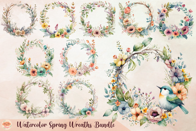 watercolor-spring-wreath-bundle