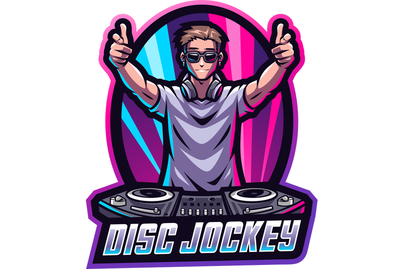 disc-jockey-esport-mascot-logo-design