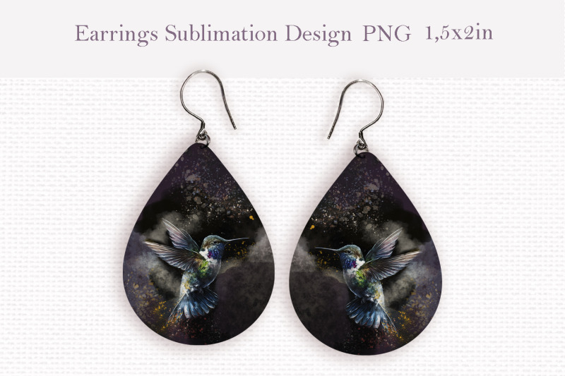 flying-hummingbird-teardrop-sublimation-earrings-design