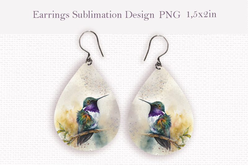 watercolor-hummingbird-teardrop-sublimation-earrings-design