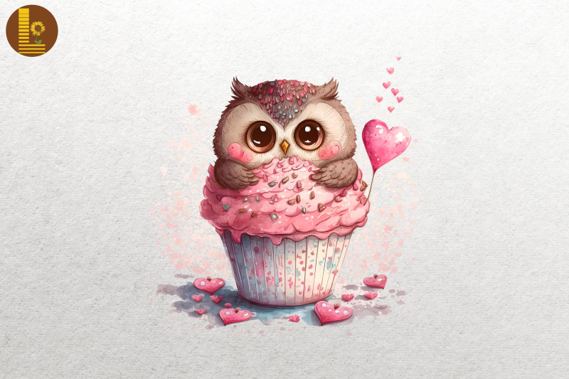 cute-baby-owl-loves-cupcake-valentine