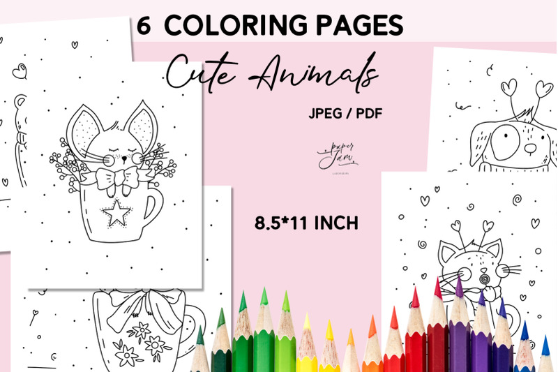 valentine-cute-animals-coloring-pages