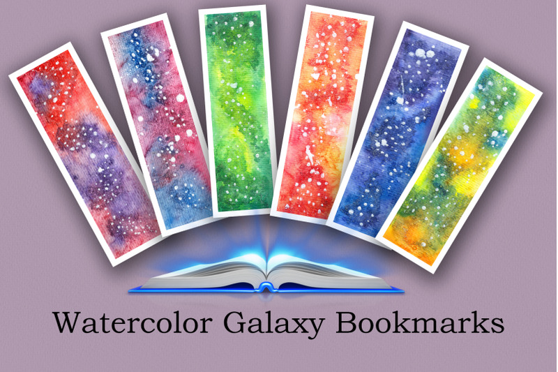watercolor-galaxy-bookmarks