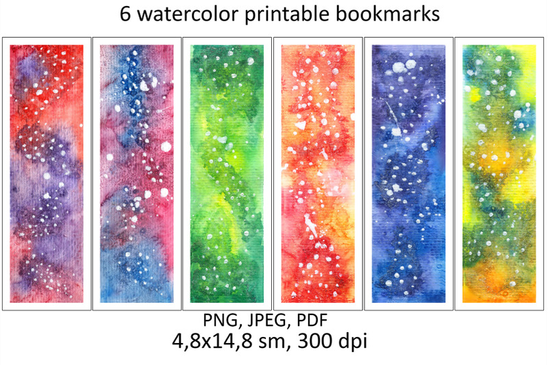 watercolor-galaxy-bookmarks