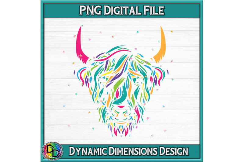 colorful-highland-cow-png