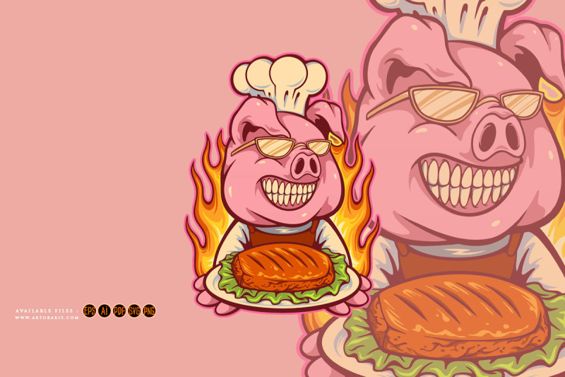 chef-pig-meat-bbq-mascot-illustration