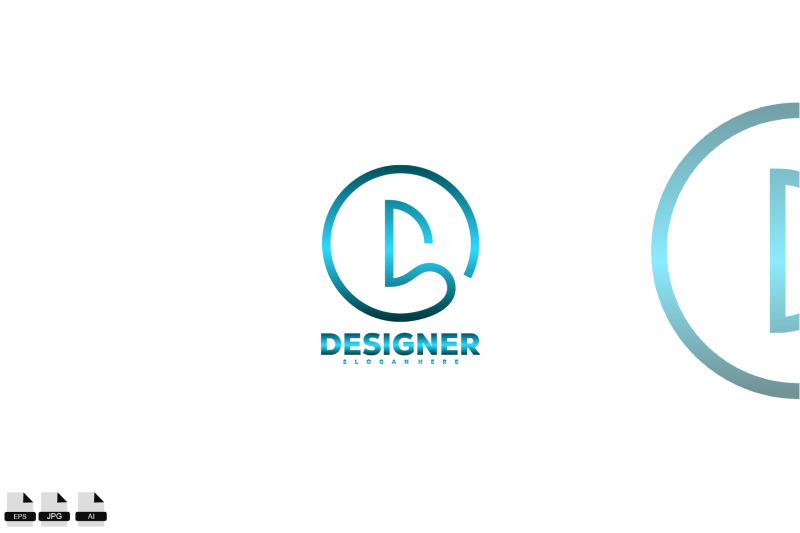 letter-d-circle-logo-style-line-design-gradient-color