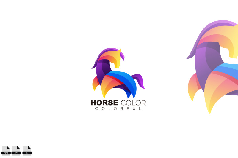 horse-color-design-logo-gradient-style