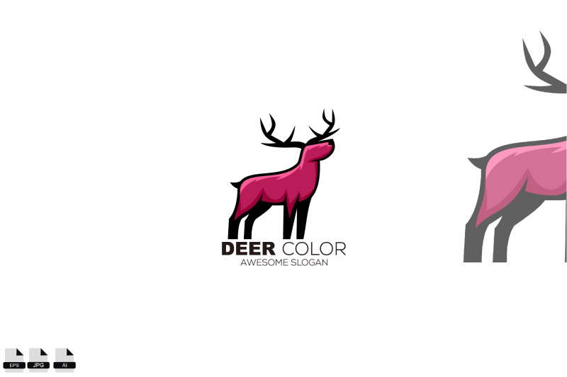 deer-colorful-design-mascot-logo-illustration