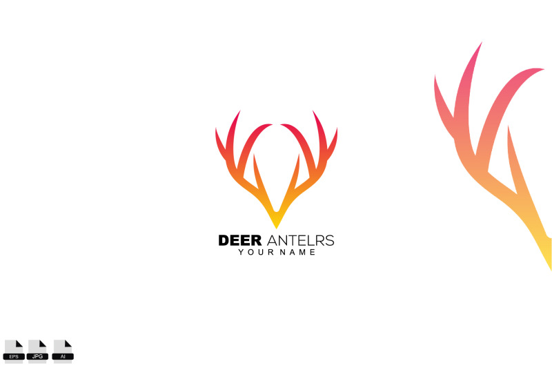 deer-horn-logo-design-gradient-style-color