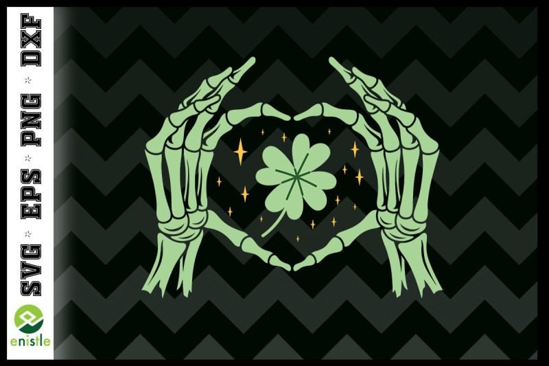 skeleton-hand-heart-shape-lucky-leaf