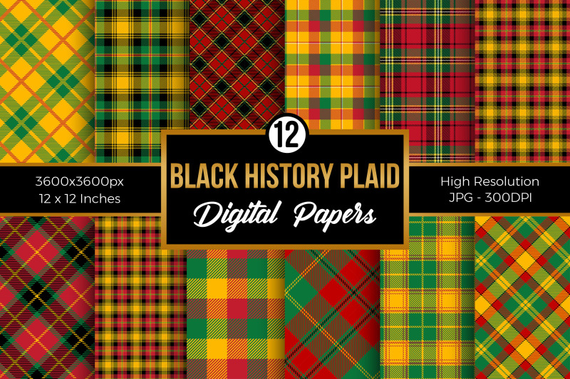 black-history-month-plaid-pattern-digital-papers