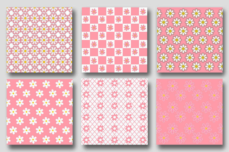 pink-daisy-digital-papers