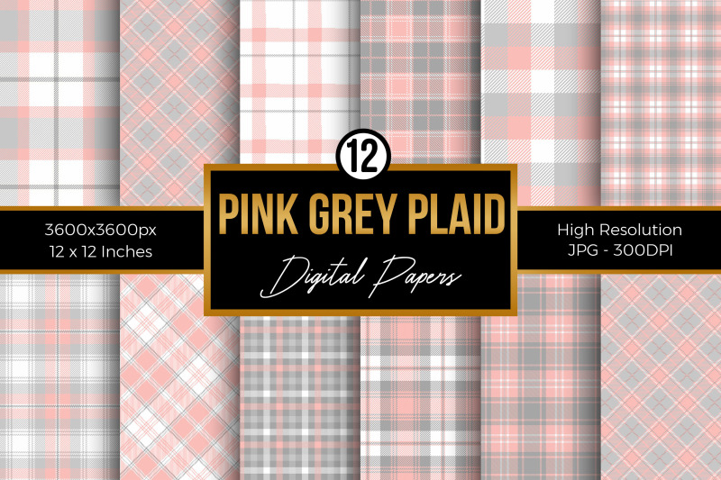pink-and-grey-plaid-digital-papers