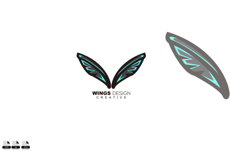 wings-mascot-logo-template-illustration-design-vector