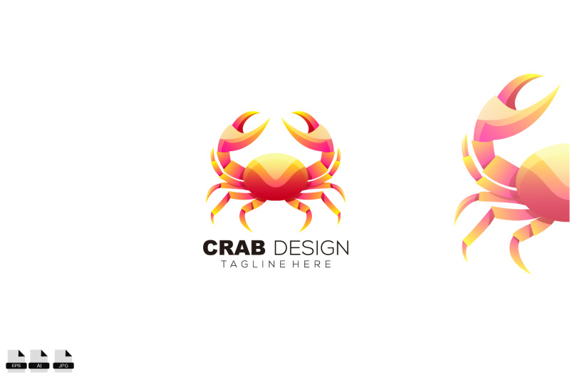 crab-color-logo-design-template-for-your-business