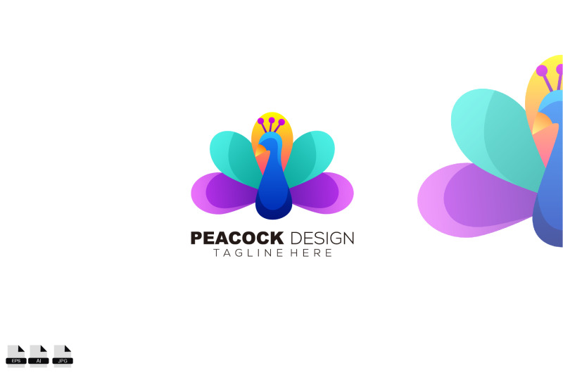 beauty-peacock-logo-colorful-design-template