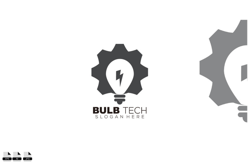 bulb-energy-with-gear-tech-illustration-logo-vector