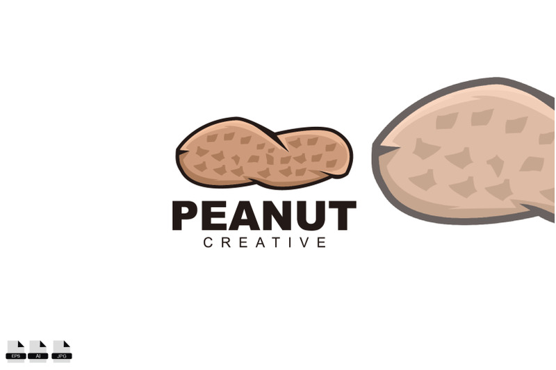 peanut-logo-illustration-design-vector