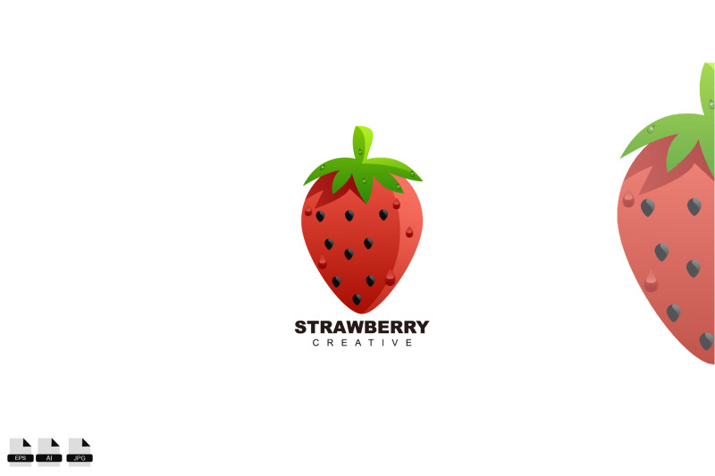 strawberry-fruit-illustration-symbol-logo-design