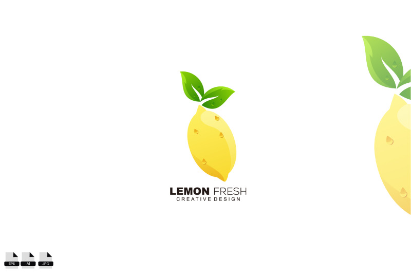 lemon-fresh-fruit-design-gradient-color