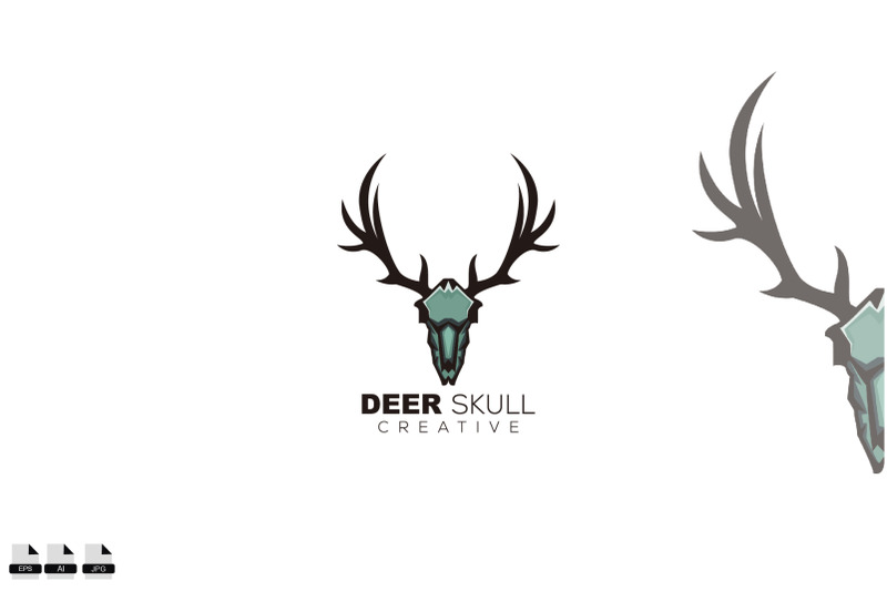 deer-skull-design-mascot-logo-template-icon