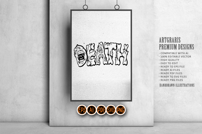 scary-monster-zombie-death-word-lettering-logo-illustrations-silhouett