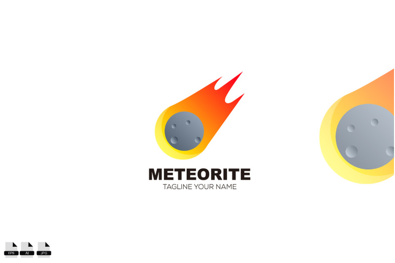 meteorite-logo-colorful-design-template