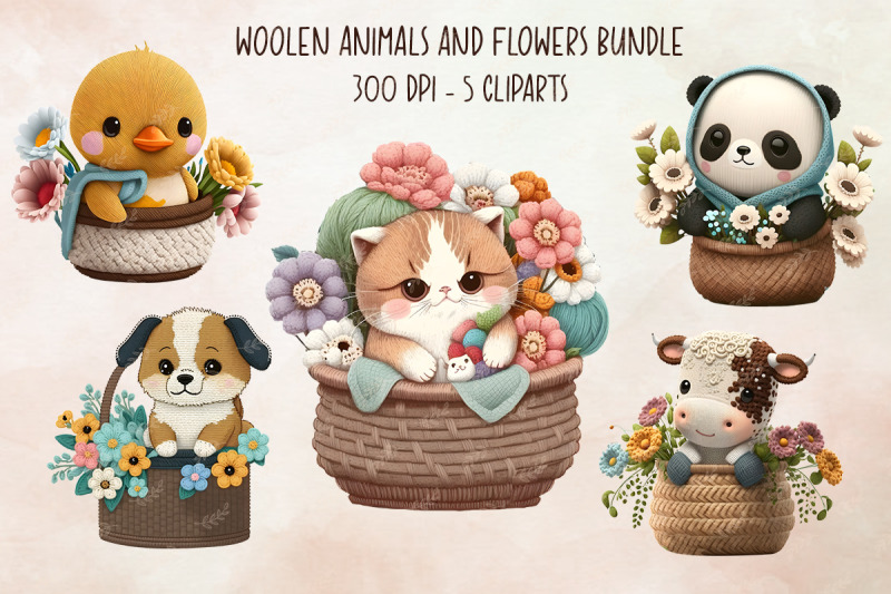 woolen-animals-and-flowers-bundle