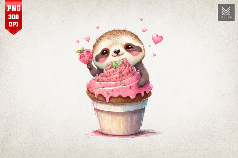 cute-sloth-loves-cupcake-valentine-3